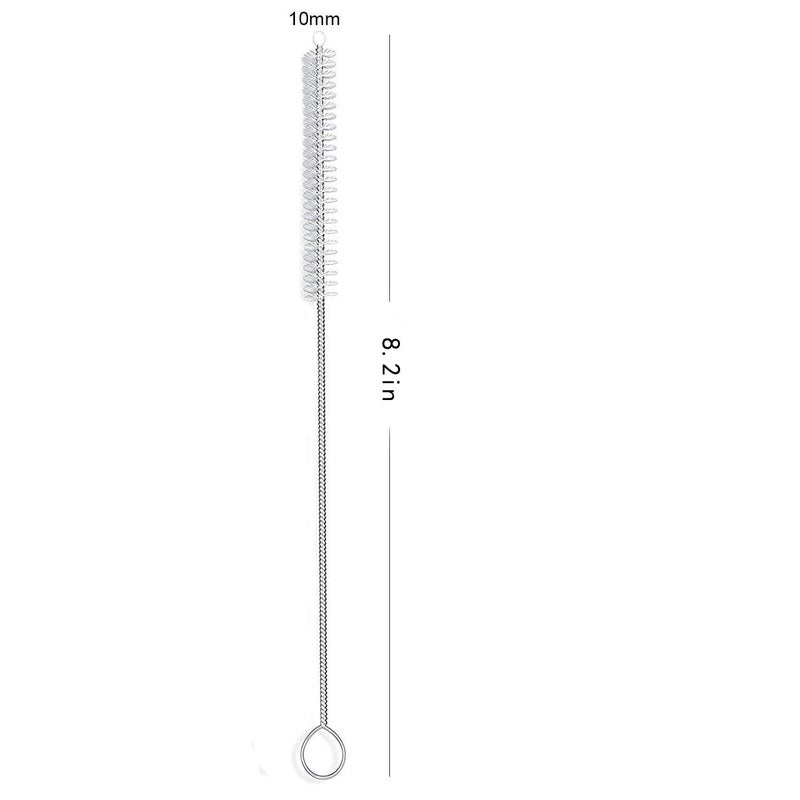 desin Straw Brush, Nylon Pipe Tube Cleaner 8.2-ihch X 2/5-inch Set of 10 - Image 2